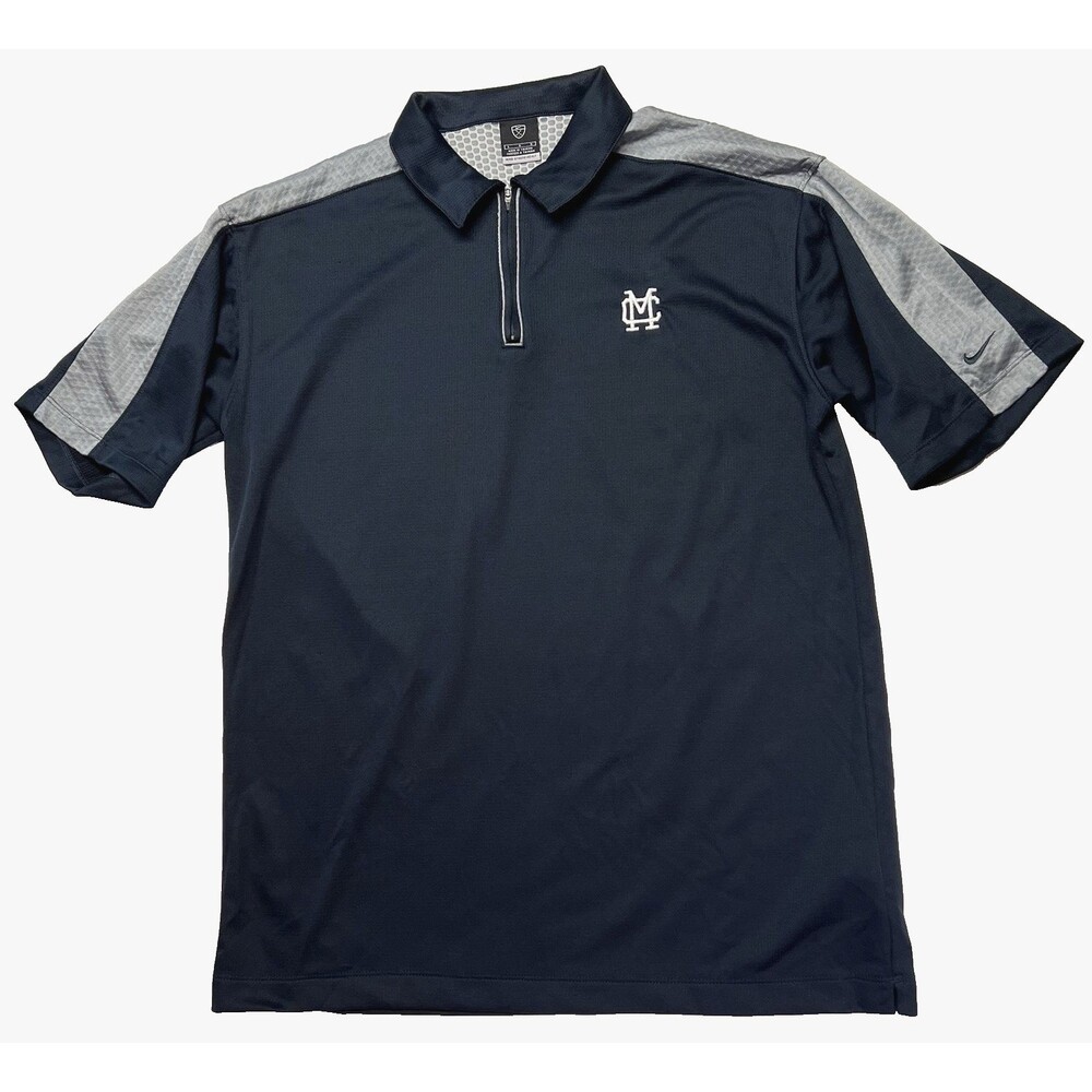 VTG Nike Sphere React Men's 1/4 Zip Polo Shirt Golf MC Chest Embroidery Sz Large